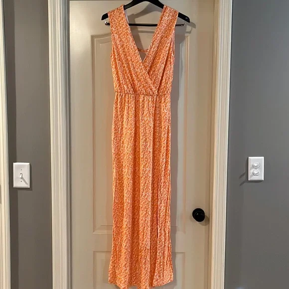 linen maxi dress with pockets Christal Maxi Linen Side Pocket Sundress Small (4